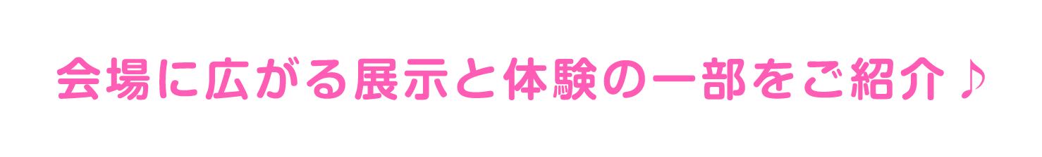 会場に広がる展示と体験の一部をご紹介